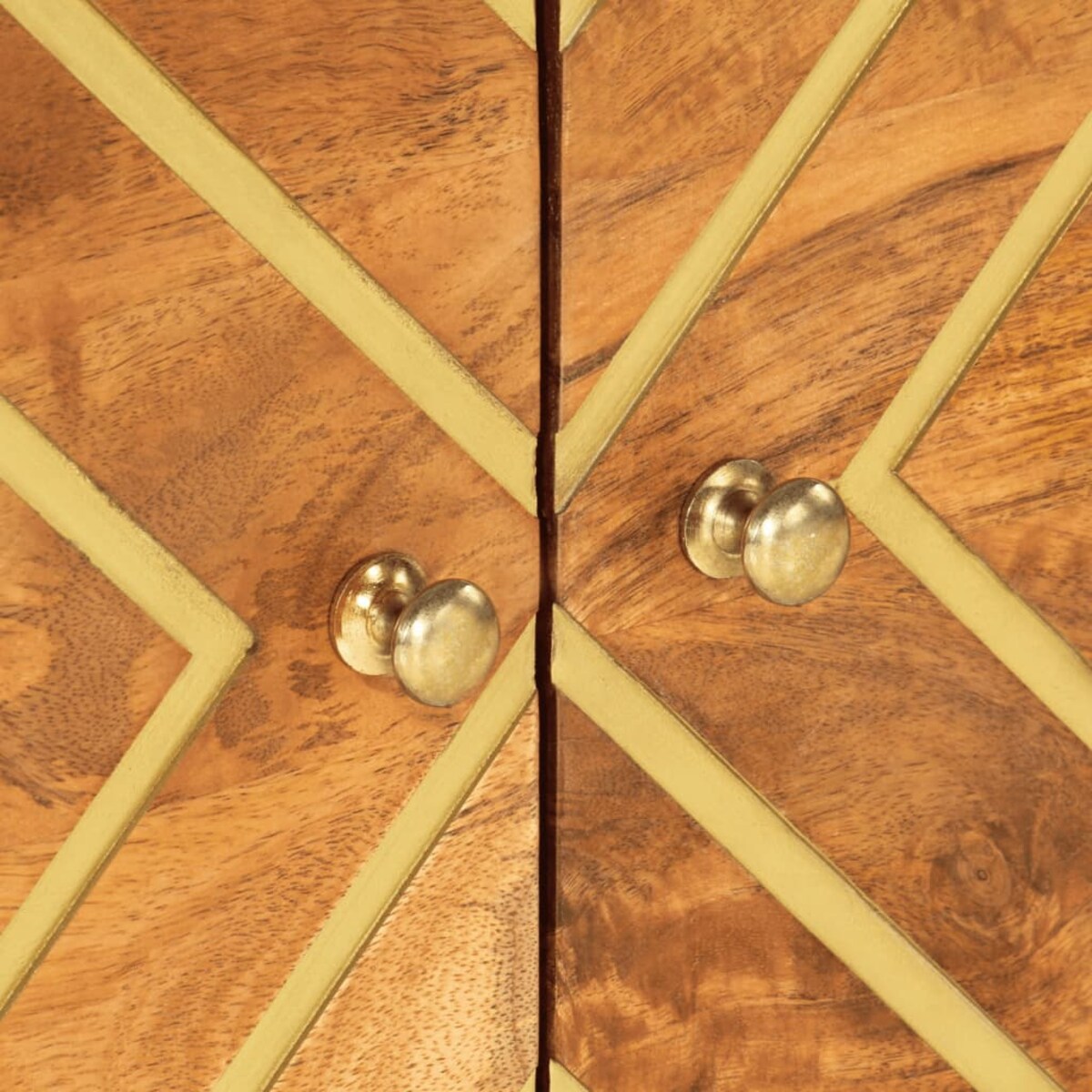 vidaXL Stolik kawowy, brązowo-czarny, 80x50x40 cm, lite drewno mango