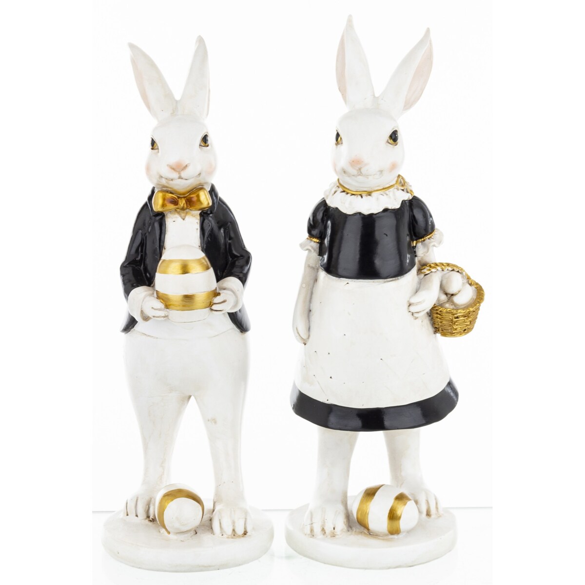 Dekoracja z ceramiki 13,5x9,5x9,5 cm JAJO - II small z królikiem