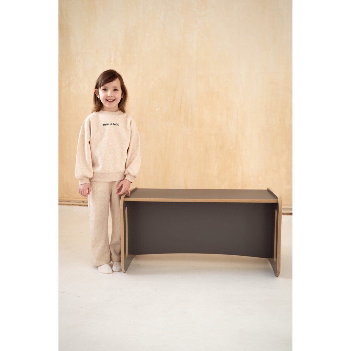 Krzesełko / stolik 2w1 - LONGY - szary