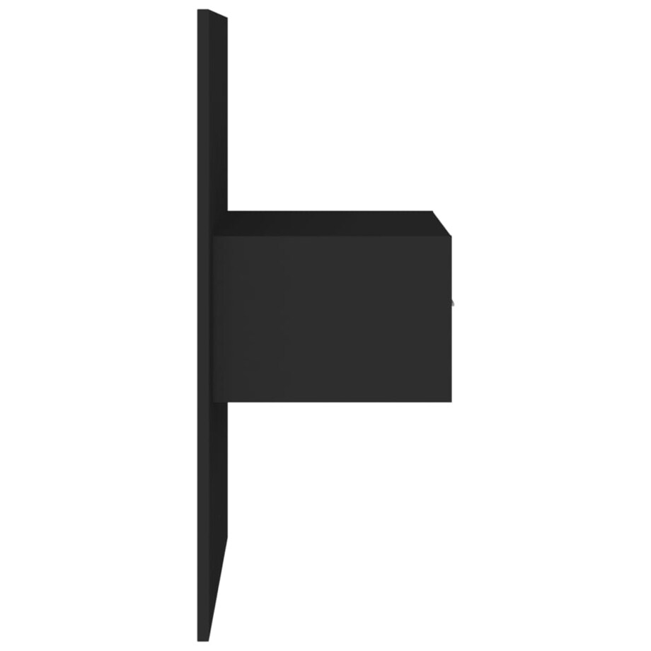 vidaXL Szafka nocna ścienna, czarna