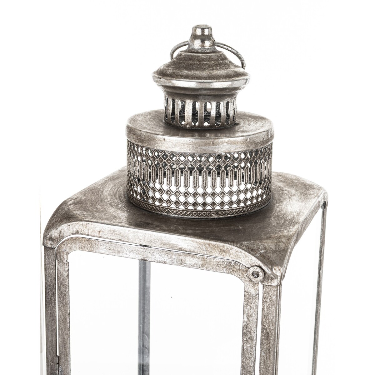 Komplet 2 lampionów metalowych 70x20x20 i 55x15x15 cm LANTEN