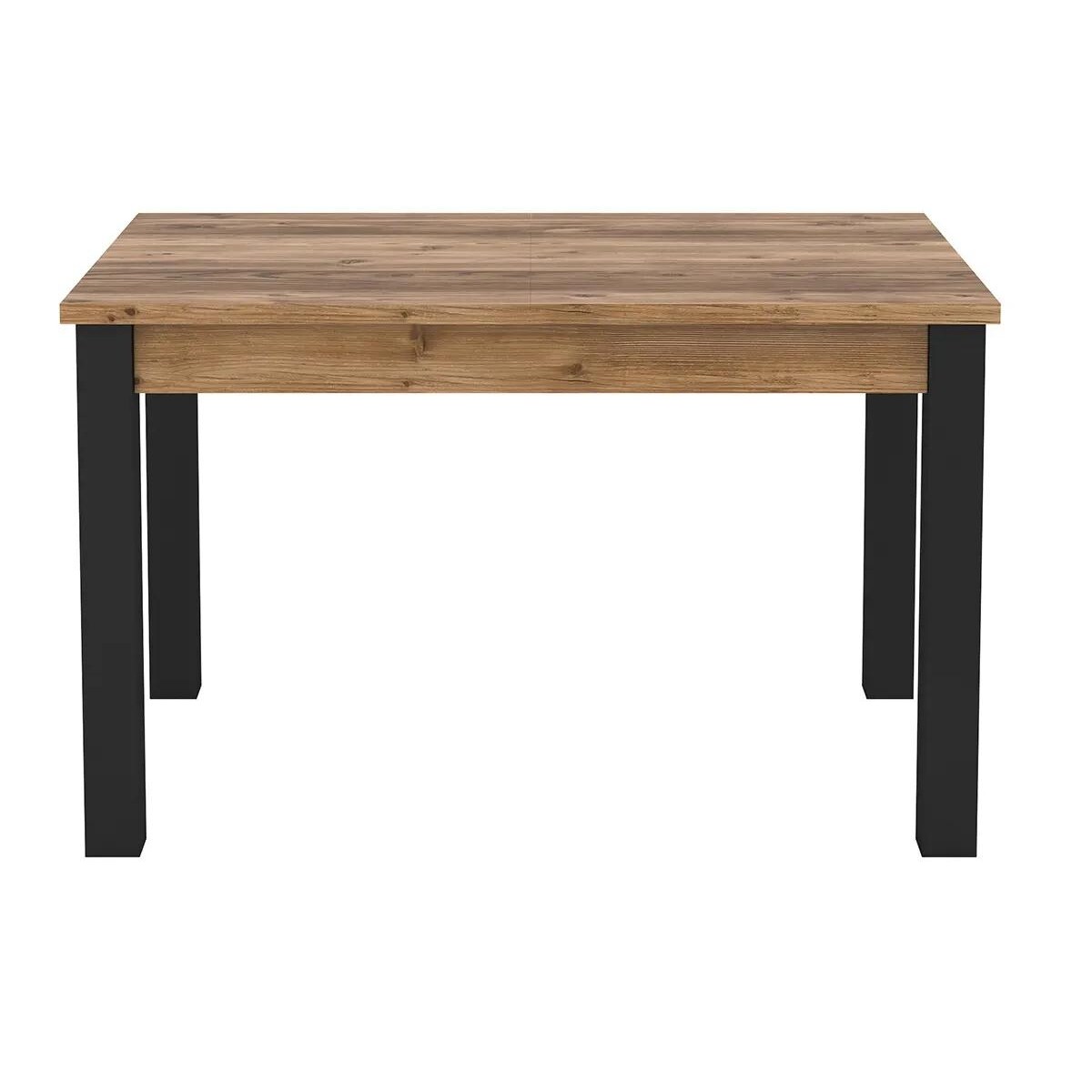 Stół rozkładany OLIN 130(175)x85 appenzeller fichte/czarny