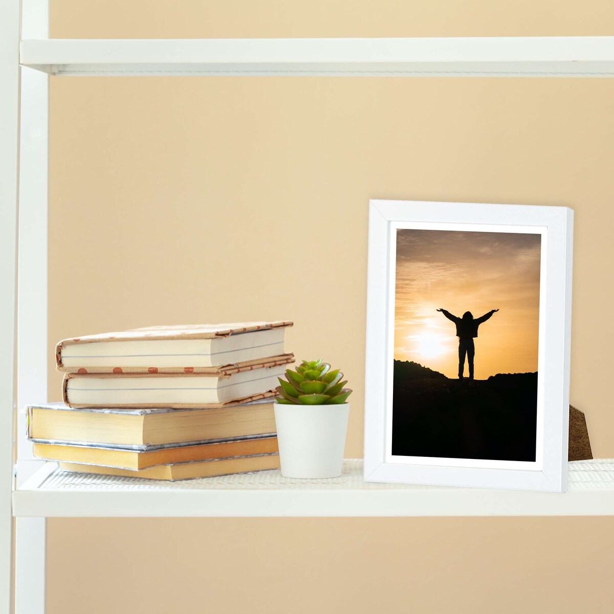 Ramka Na Zdjęcia 13X18 Cm Plakaty Rama Na Nóżce Stojąca Dekoracja Biała