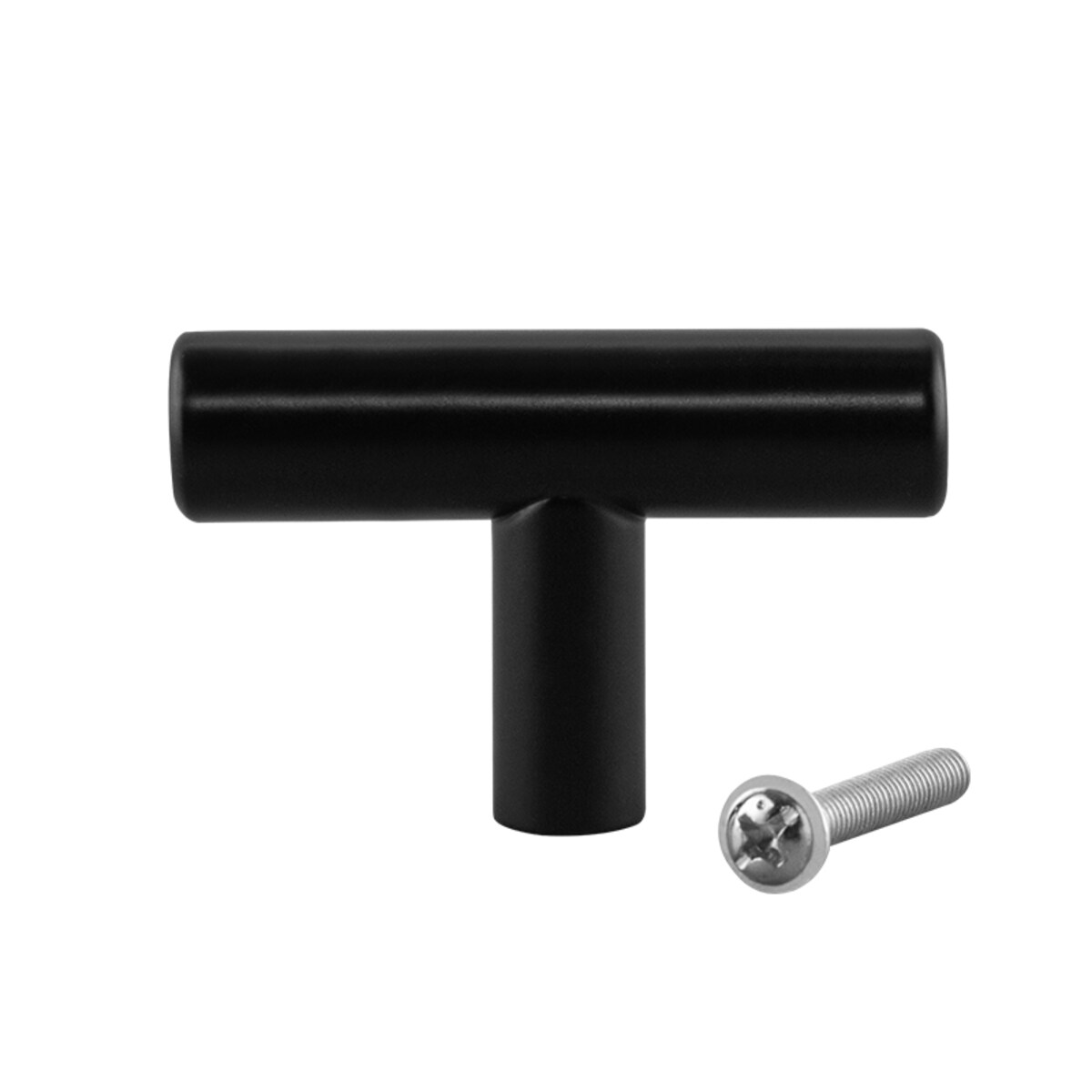 Gałka meblowa czarna klasyczna podłużna uchwyt meblowy loft
