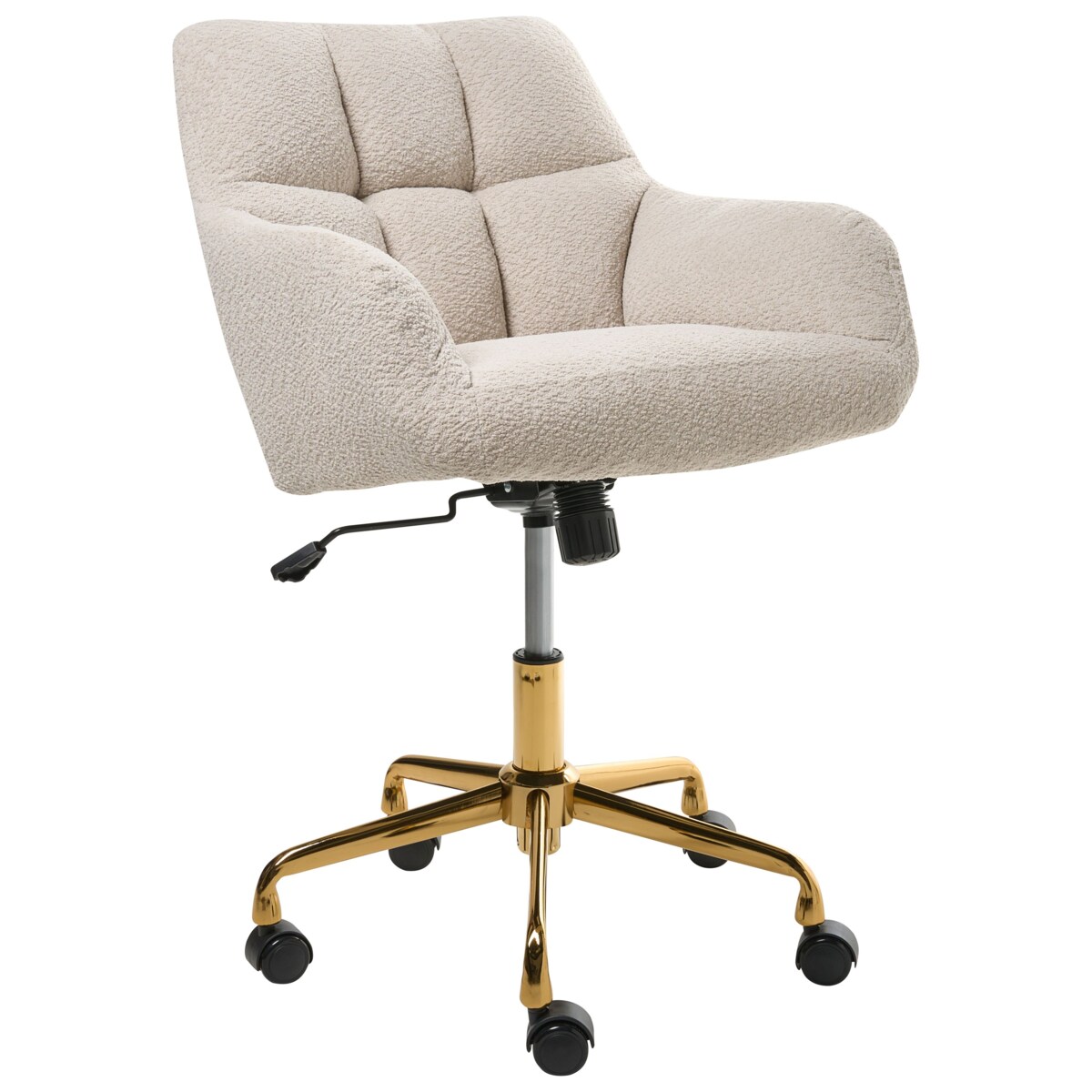 Krzesło obrotowe PALMDALE Boucle Jasnobeżowy