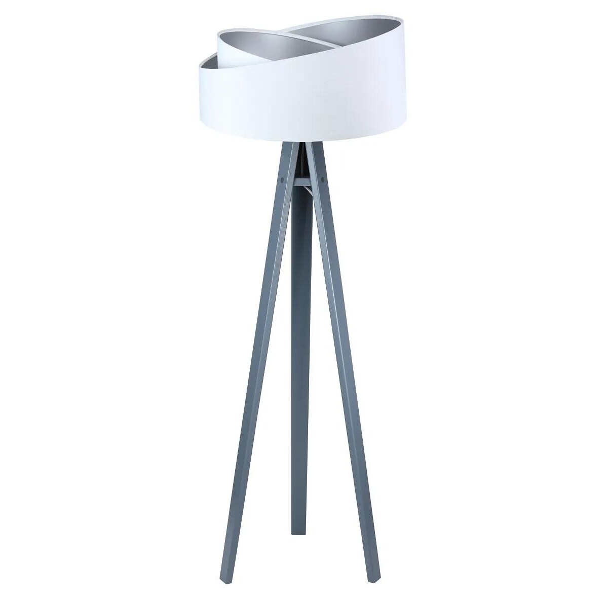 Lampa stojąca GEMSTONE biała/srebrna/szara