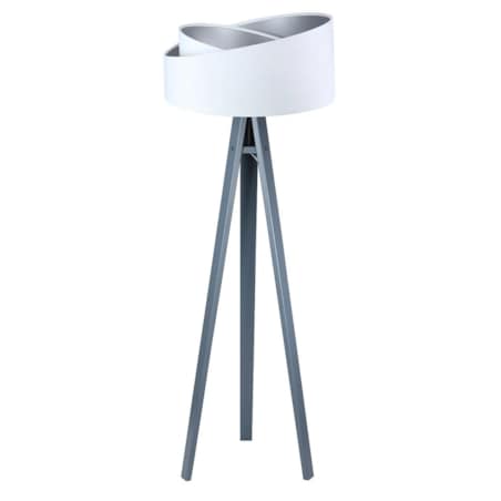Lampa stojąca GEMSTONE biała/srebrna/szara
