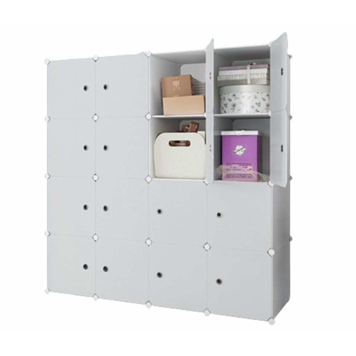 Szafa modułowa garderoba szafka regał półka biała duża