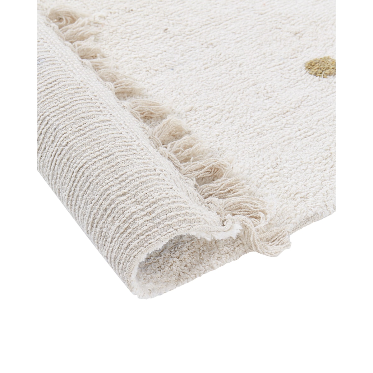 Dywan bawełniany w kropki 140 x 200 cm złamana biel ASTAF