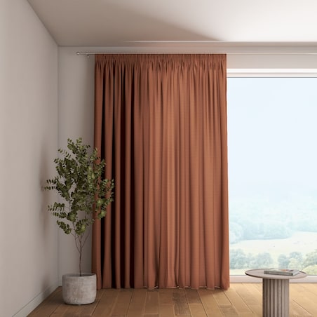 Zasłona na taśmie marszczącej 1 szt. 130x245 brązowy