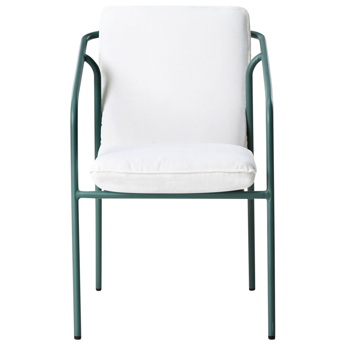 Zestaw 8 krzeseł ogrodowych z poduszkami ASCIANO Metal Zielony