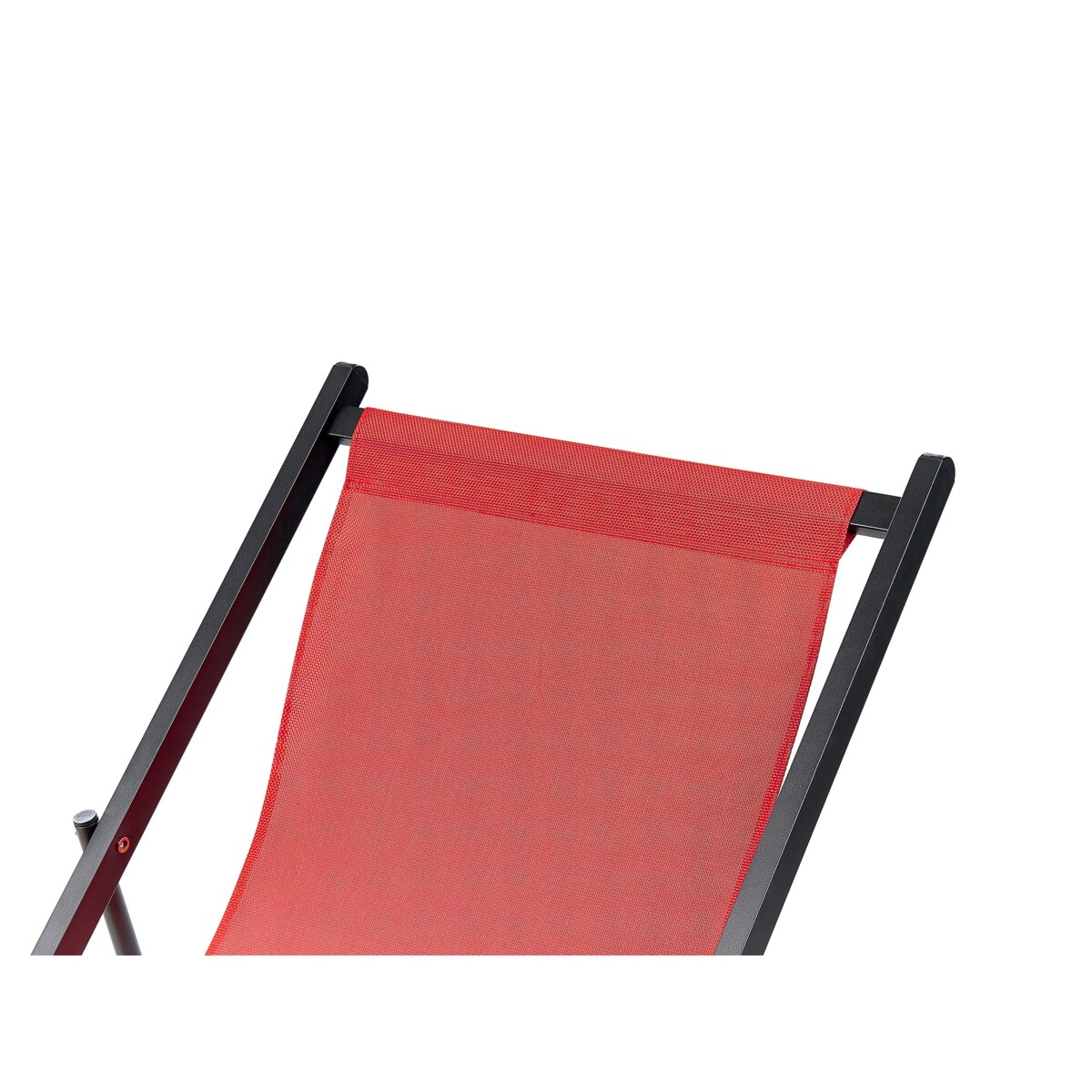 Leżak ogrodowy czerwono-czarny LOCRI II