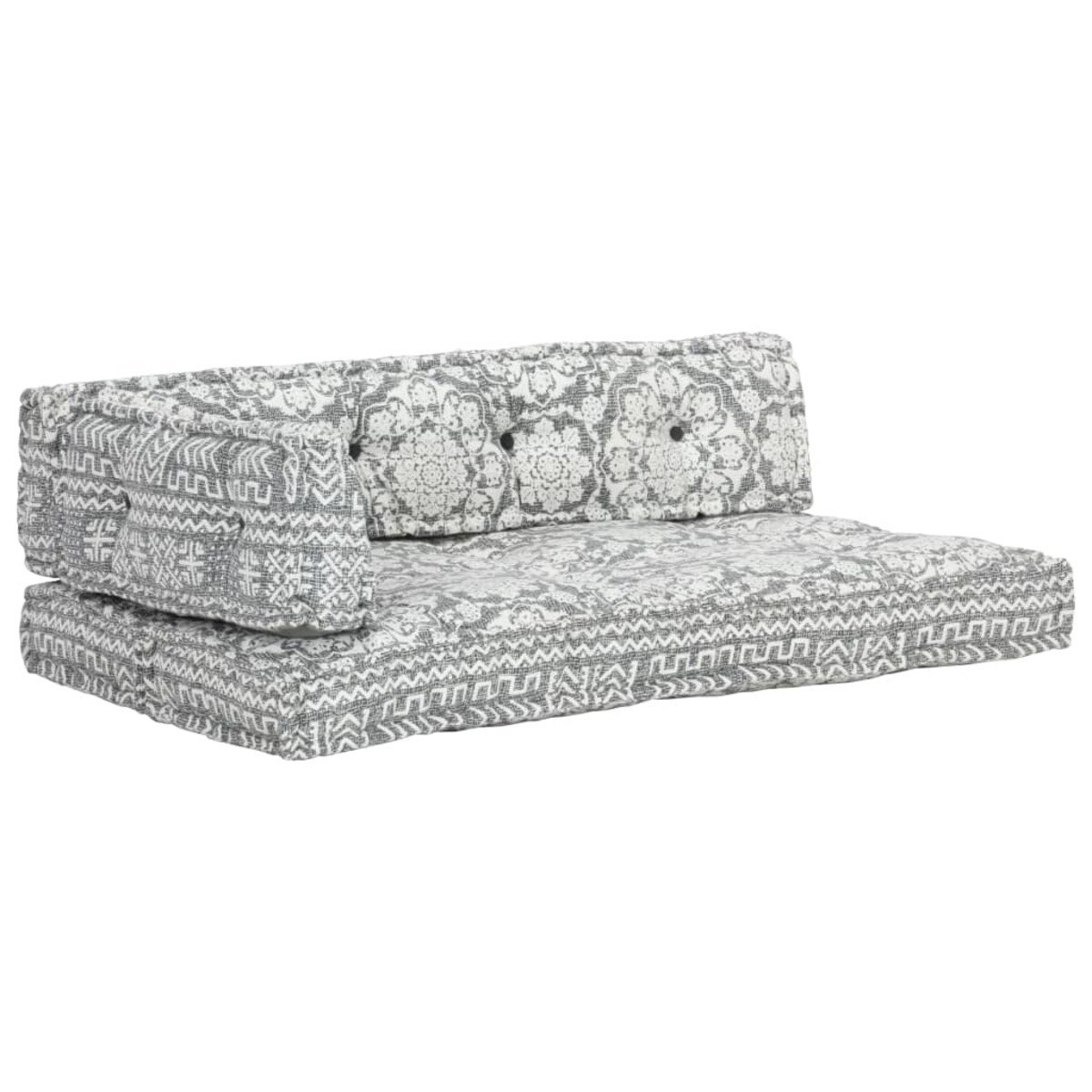 vidaXL Poduszki na sofę z palet, tkanina, jasnoszary patchwork