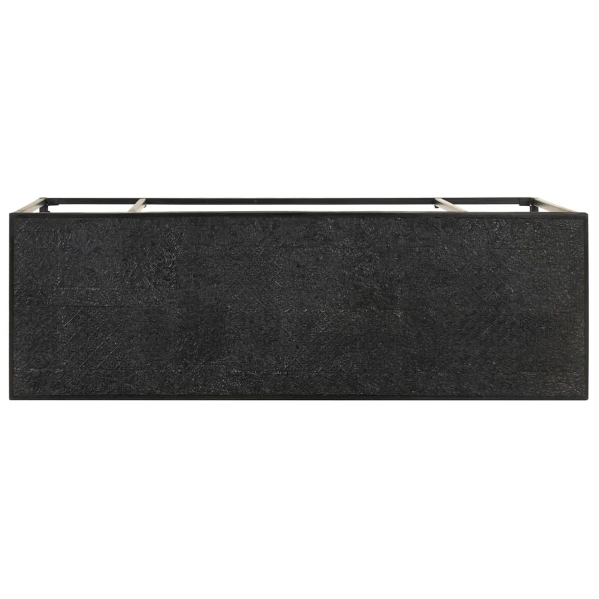 vidaXL Stolik konsola, czarny, 110x35x76 cm, drewno akacjowe i mango