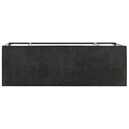 vidaXL Stolik konsola, czarny, 110x35x76 cm, drewno akacjowe i mango