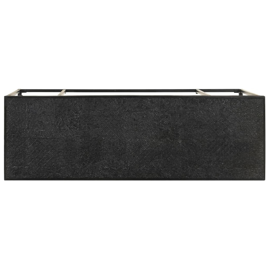 vidaXL Stolik konsola, czarny, 110x35x76 cm, drewno akacjowe i mango