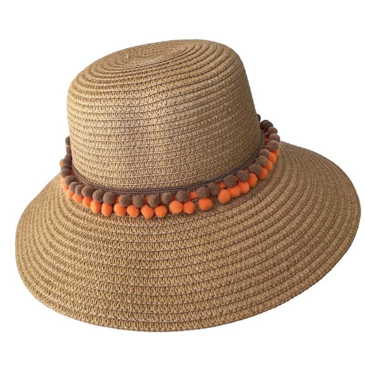 Słomkowy kapelusz dla dorosłych DIY - kolor kawowy