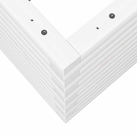 vidaXL Donica ogrodowa, biała, 80x80x46 cm, lite drewno sosnowe