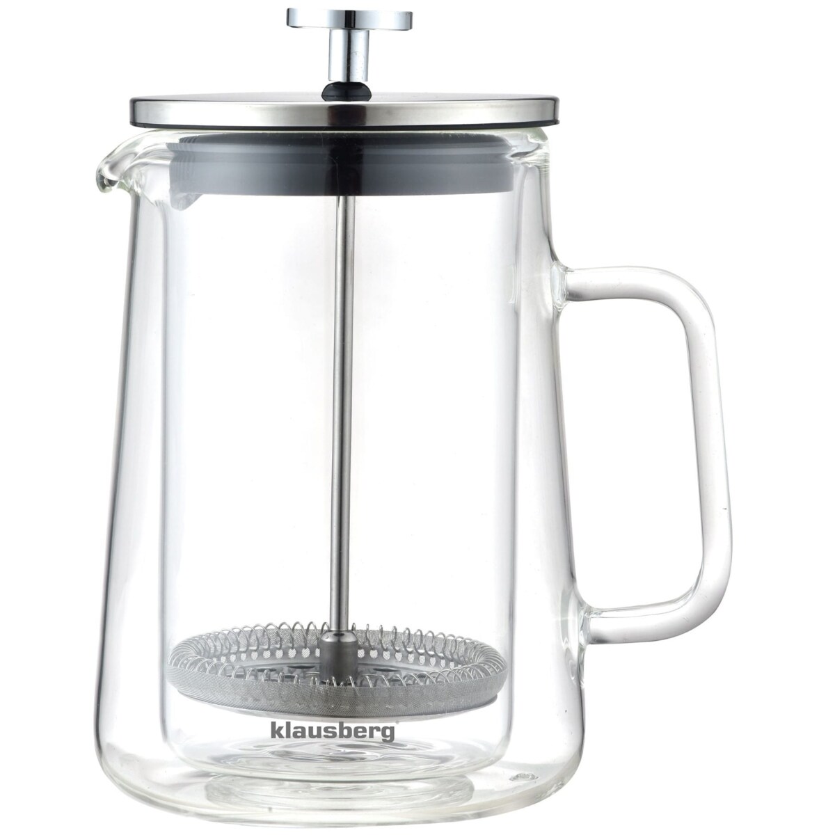 Zaparzacz do kawy herbaty 0.60L French Press srebrny KLAUSBERG