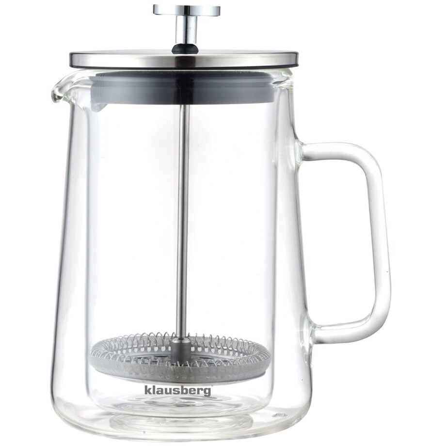 Zaparzacz do kawy herbaty 0.60L French Press srebrny KLAUSBERG