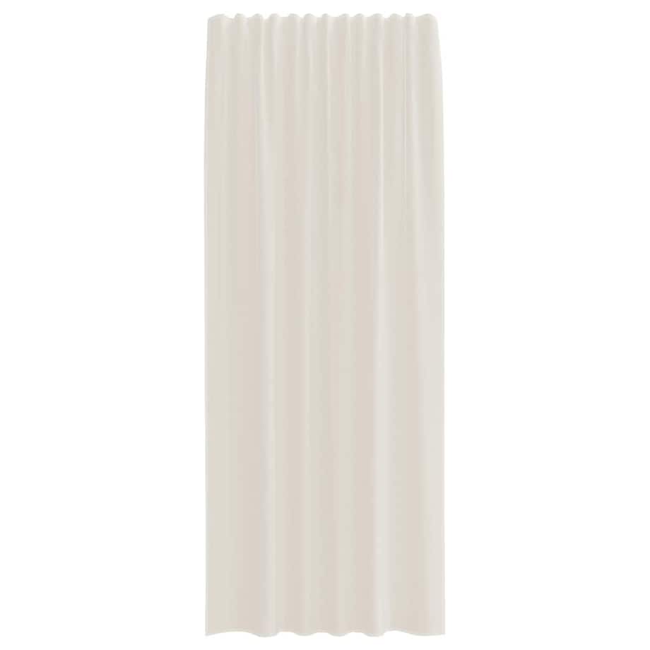 vidaXL Zasłony woalowe z kieszeniami na drążek 2 szt. Kremowe