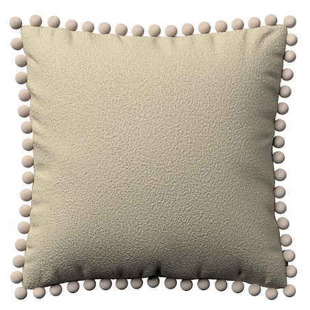 Poszewka Wera na poduszkę 45x45 jasno beżowa bukla