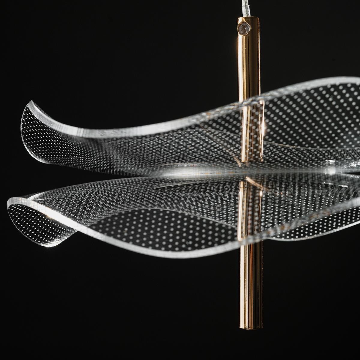 Lampa wisząca Mariposa złota