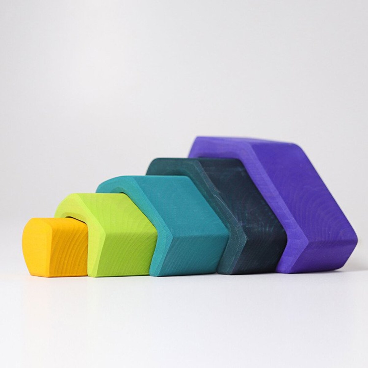 Kształt Ziemia - drewniane klocki Grimm's kolorowe 1+