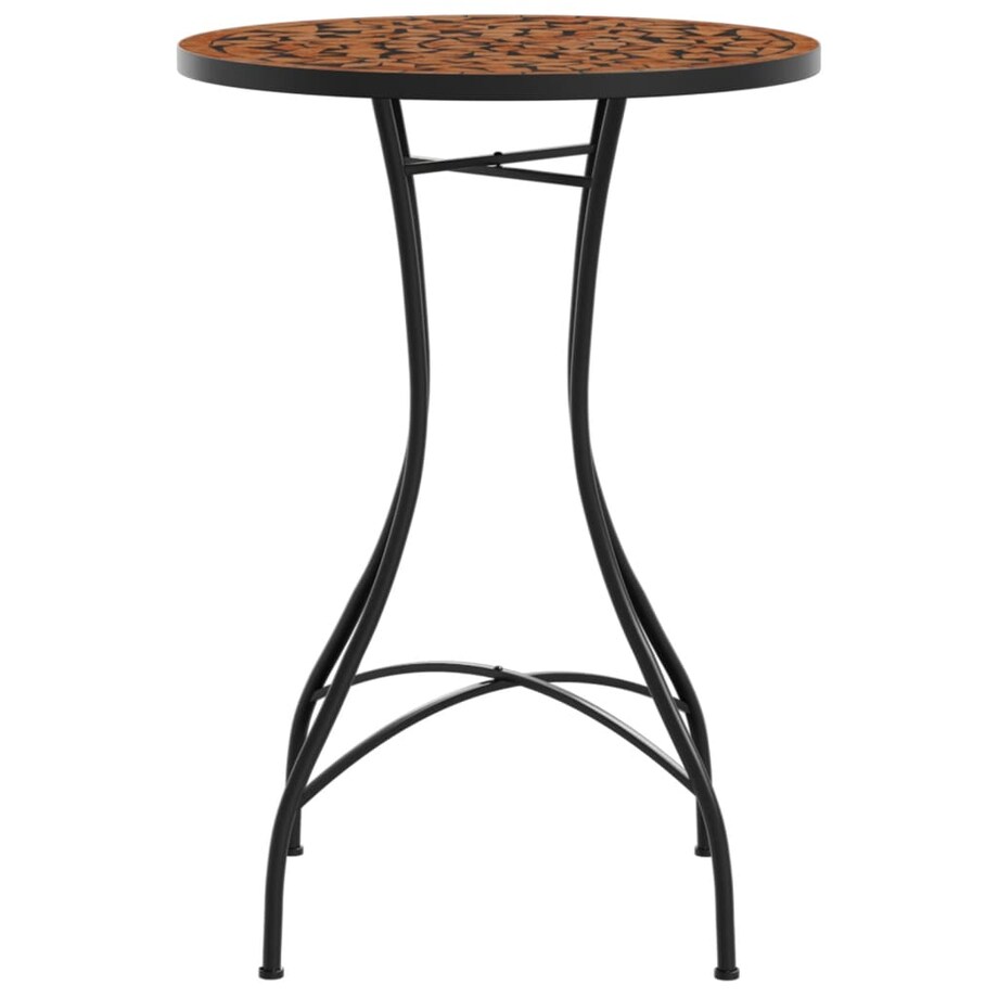 vidaXL Mozaikowy stolik bistro, terakota, Ø50x70 cm, ceramiczny