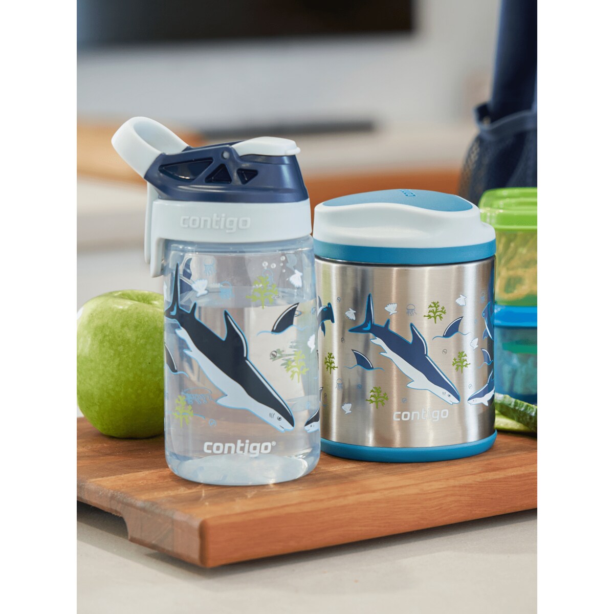 Termos obiadowy stalowy Contigo 300ml - Rekiny