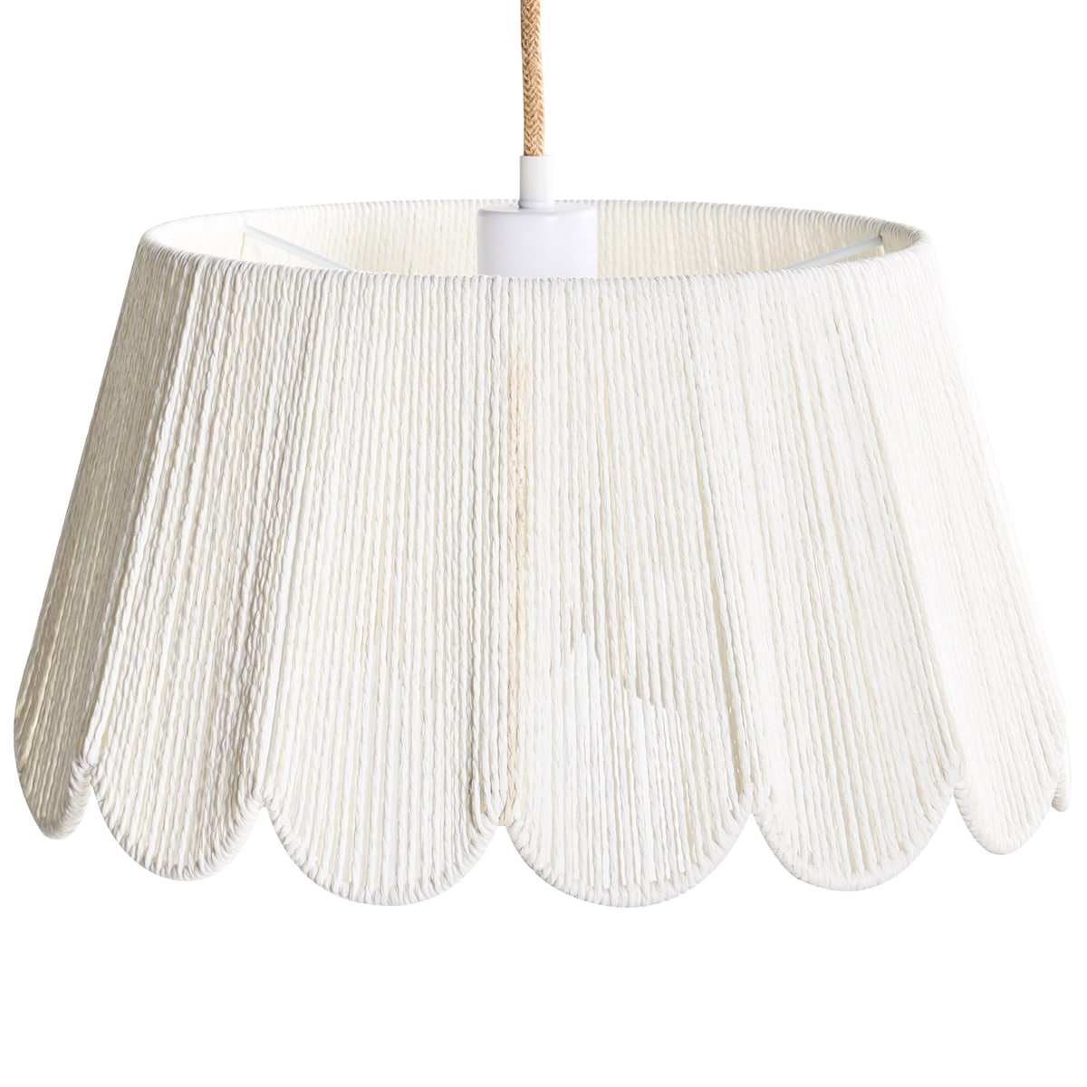 Lampa wisząca SEBAKWE Papierowa plecionka Jasnobeżowy