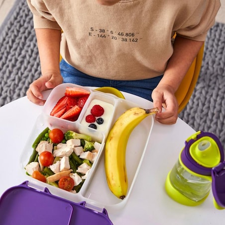 Lunchbox dla dzieci i dorosłych - śniadaniówka z przegródkami i wkładem chłodzącym Blue Slate, b.box