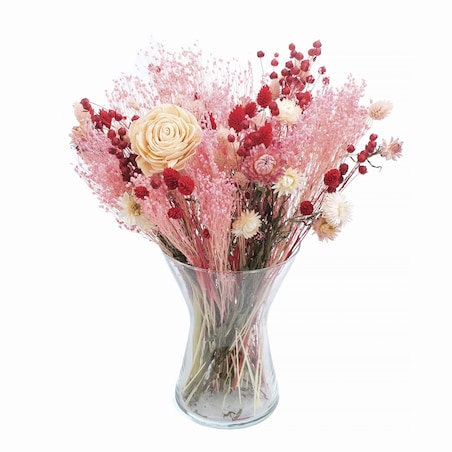 Zestaw suszonych kwiatów do wazonu Red