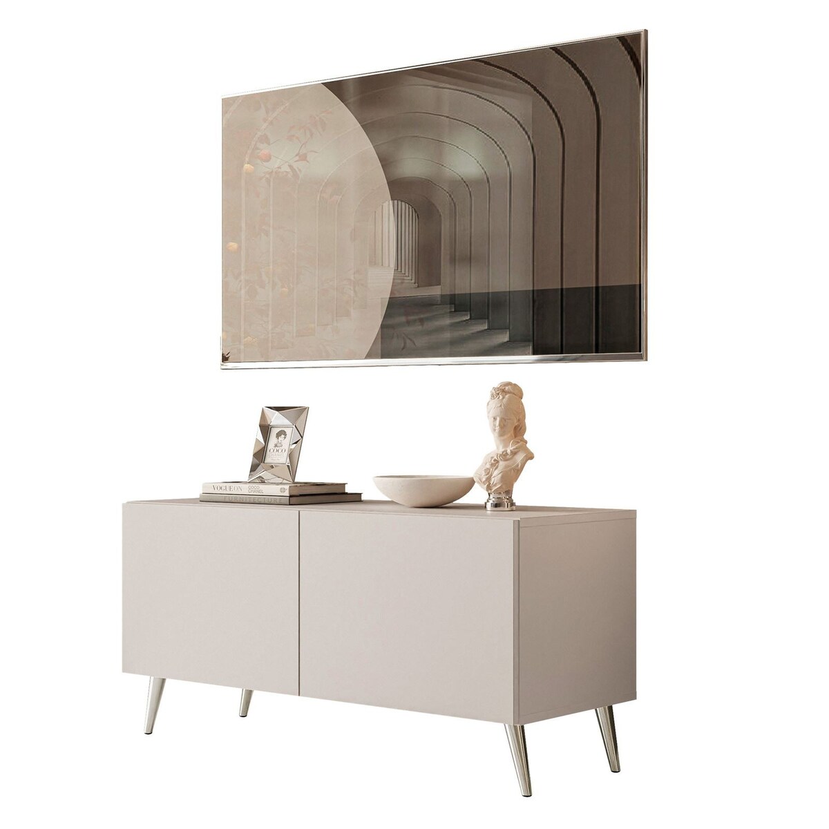 Szafka RTV COLGANTE KASZMIR 100 cm chromowane nogi