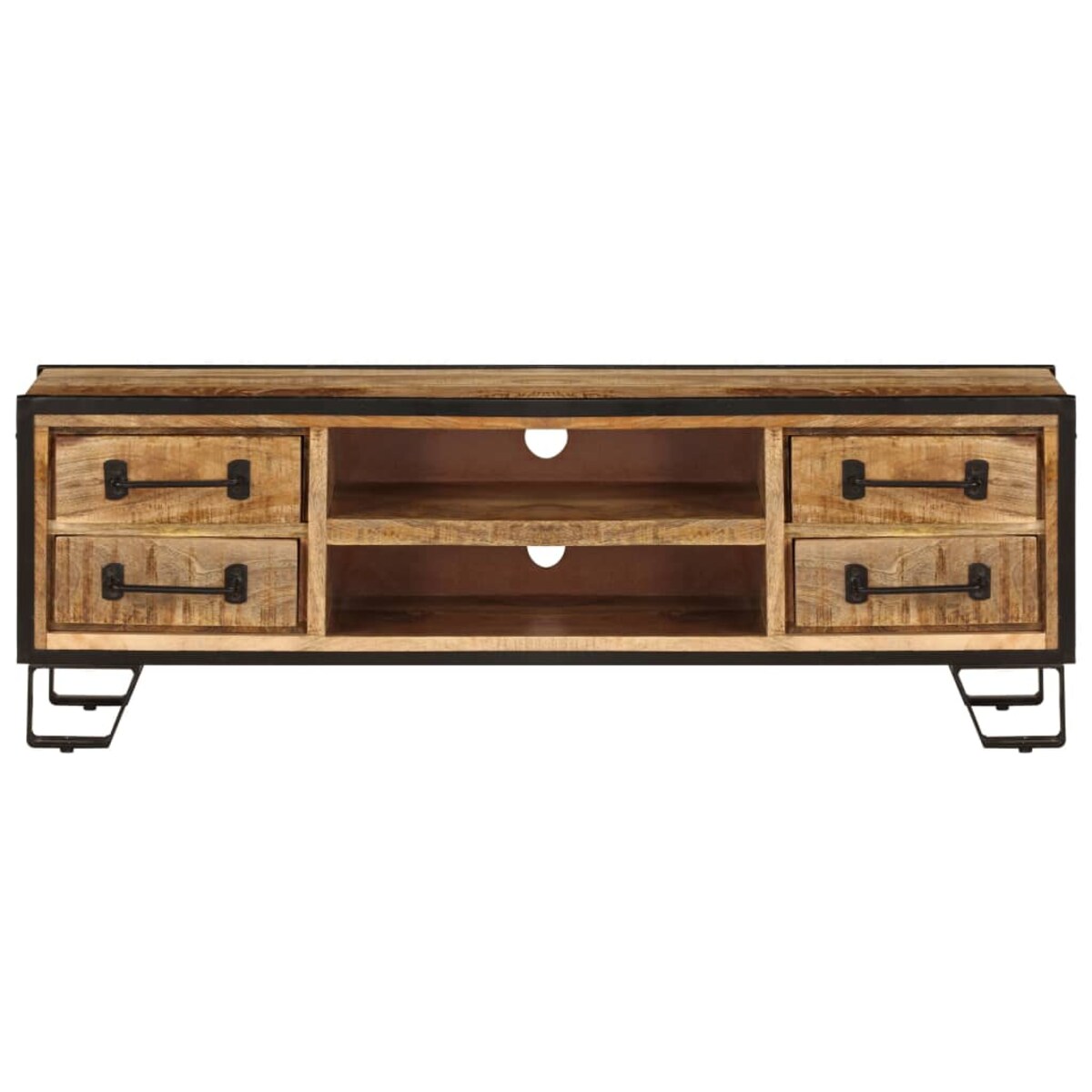 vidaXL Szafka pod TV z szufladami, 120x30x40 cm, lite drewno mango