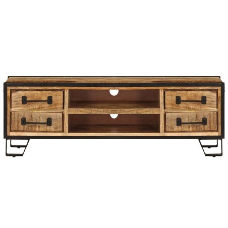 vidaXL Szafka pod TV z szufladami, 120x30x40 cm, lite drewno mango