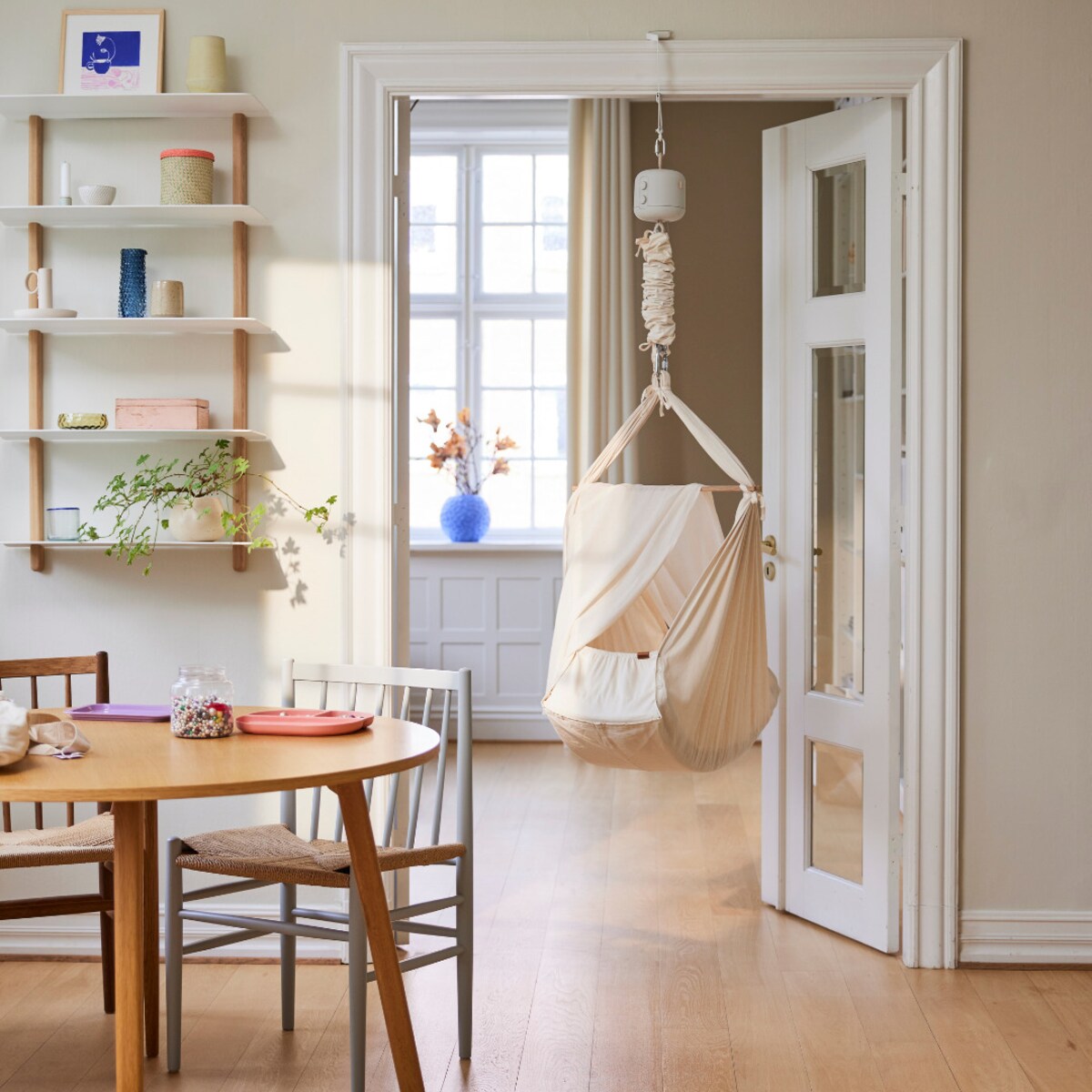 Hamak-huśtawka dla dzieci Premium - beżowa