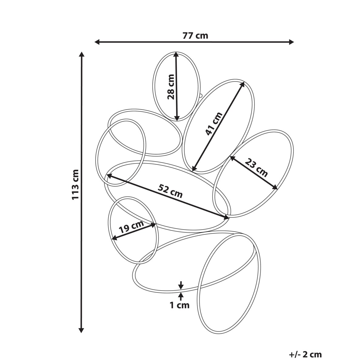 Metalowe lustro ścienne 113 x 77 cm złote DECIZE