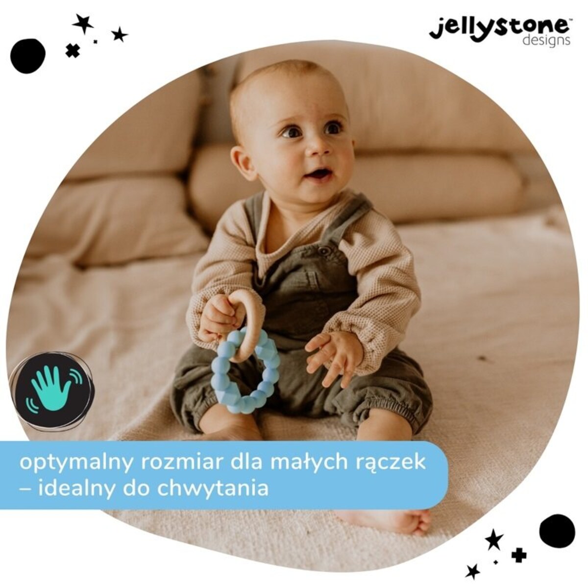 Księżycowy gryzak, niebieski, Jellystone Design