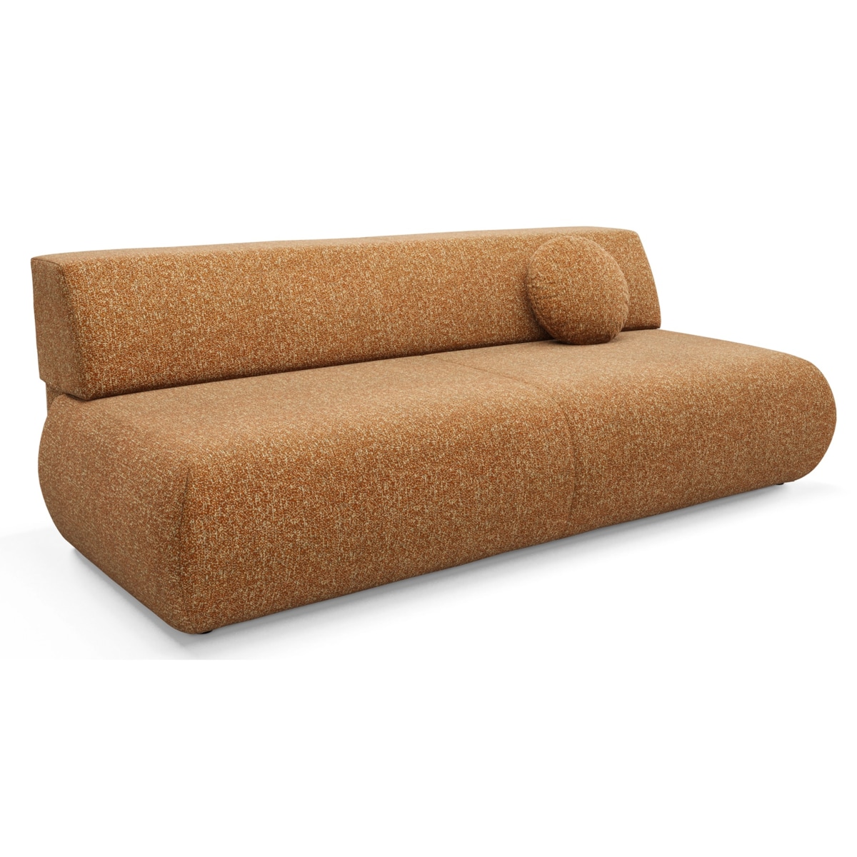 Kanapa PENTI bez boczków z funkcją spania obita tkaniną PUENTE pomarańczowa