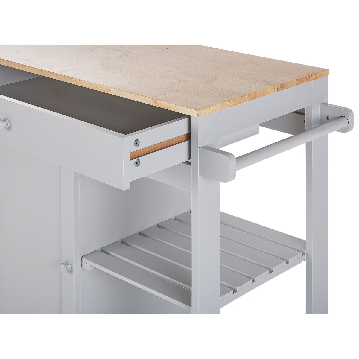 Wózek kuchenny z szufladą szary TRAPANI