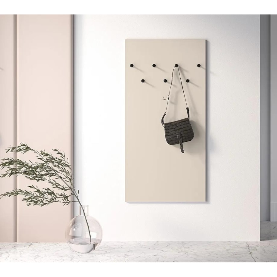 Wieszak ścienny ELLEN 7G kaszmir/czarny