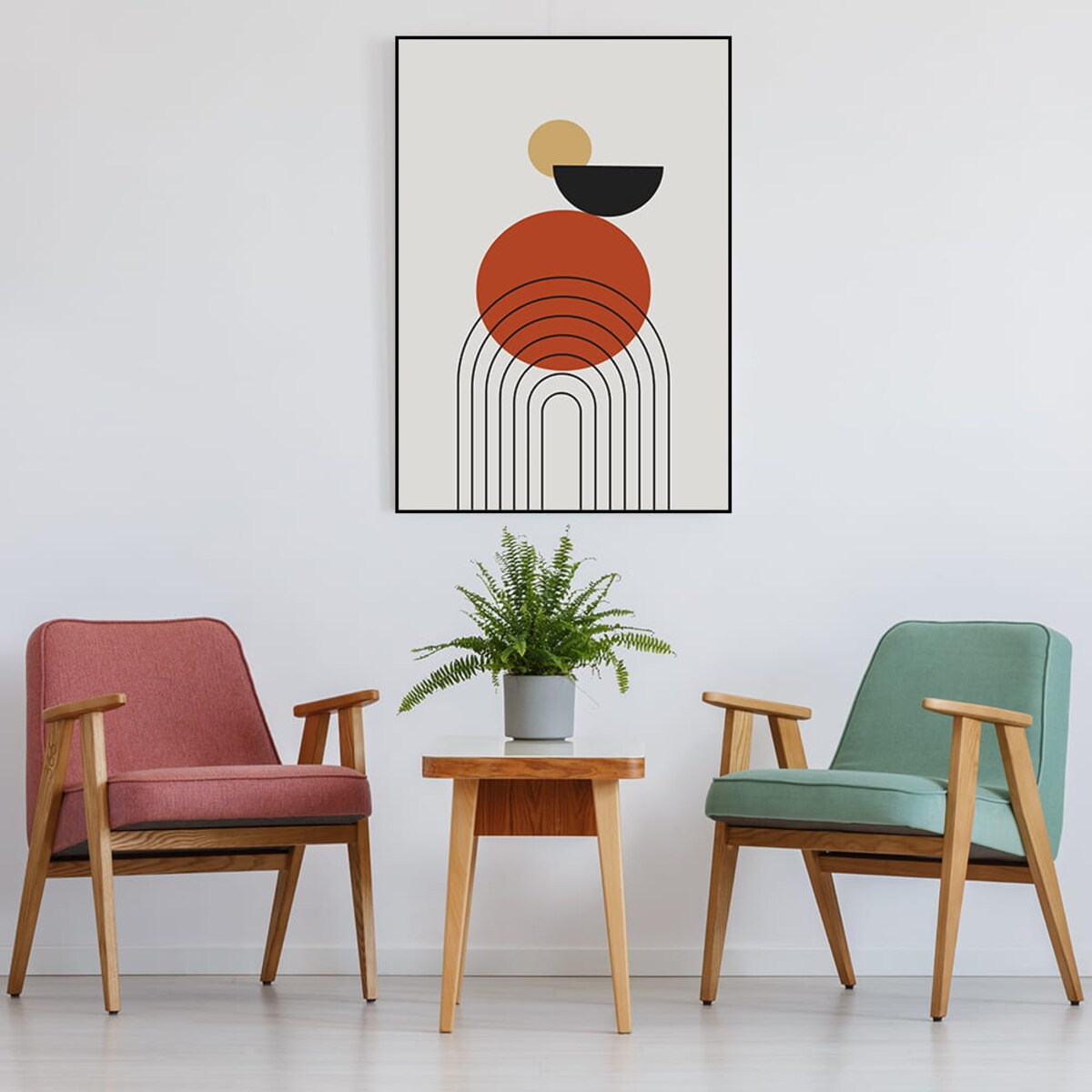 plakat circles and arches no 4 21x30 cm