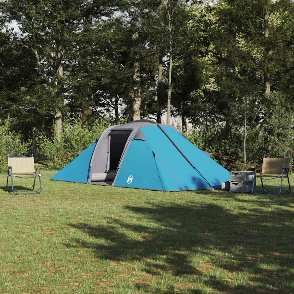 vidaXL Namiot z dachem Niebieski i Czarny 510 x 240 x 156 cm Poliester