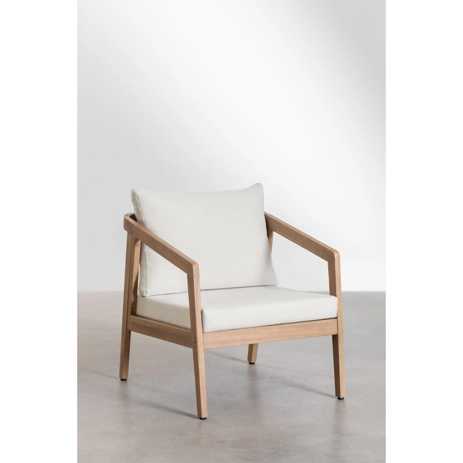 Zestaw ogrodowy: sofa, 2 fotele i stolik z drewna akacjowego Kaela