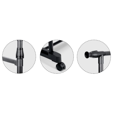 Wieszak na ubrania stojący stojak podwójny kółka Massido