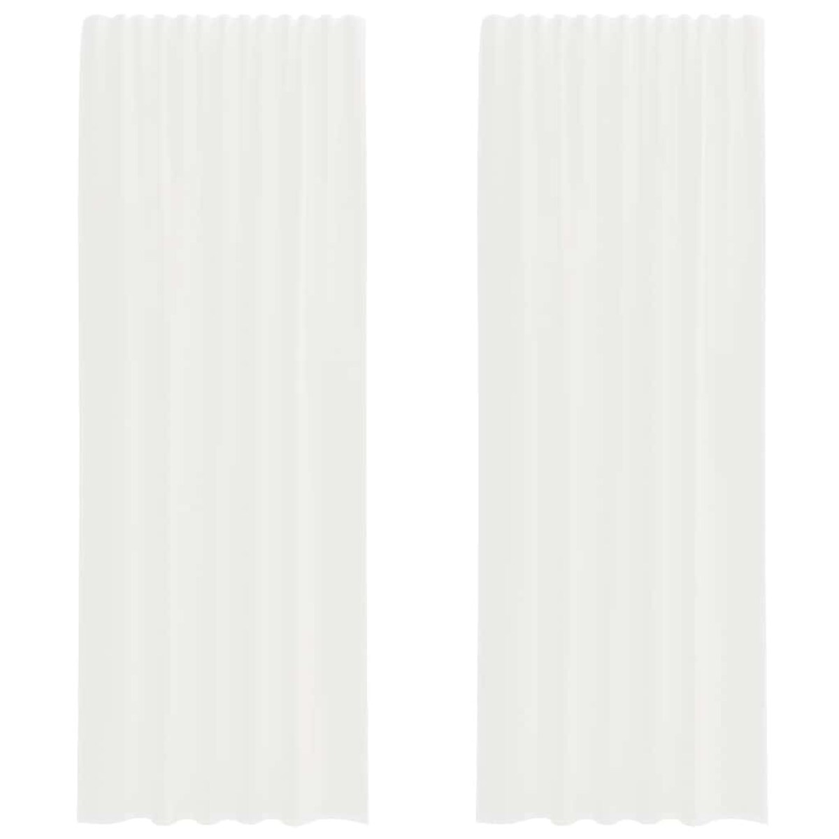 vidaXL Zasłony woalowe z kieszeniami na drążek 2 szt. białe