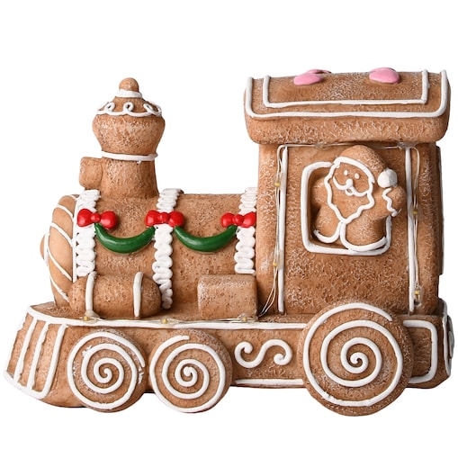 FIGURKA ŚWIĄTECZNA POCIĄG PIERNIK CERAMICZNA NA ŚWIĘTA PREZENT UPOMINEK