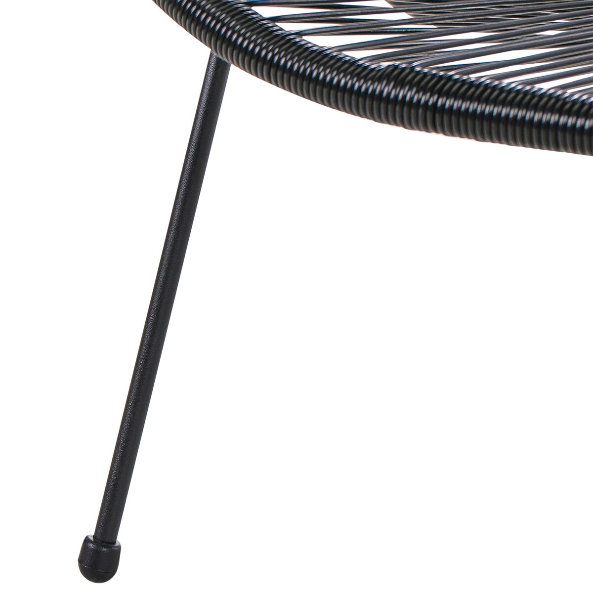 Ławka ogrodowa ACAPULCO II 113 cm Technorattan Czarny