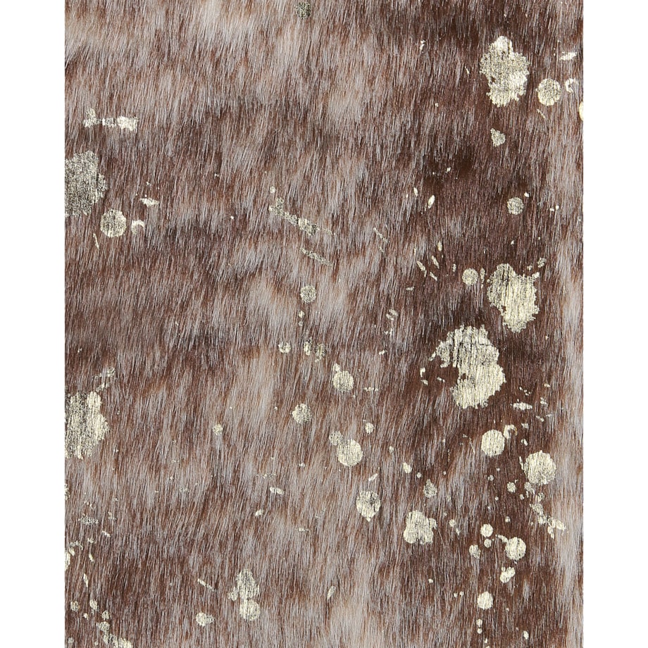 Dywan ekoskóra w łaty 130 x 170 cm brązowy ze złotym BOGONG